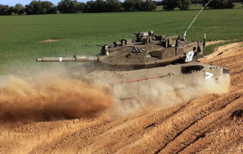 tanking hurdling through dirt.